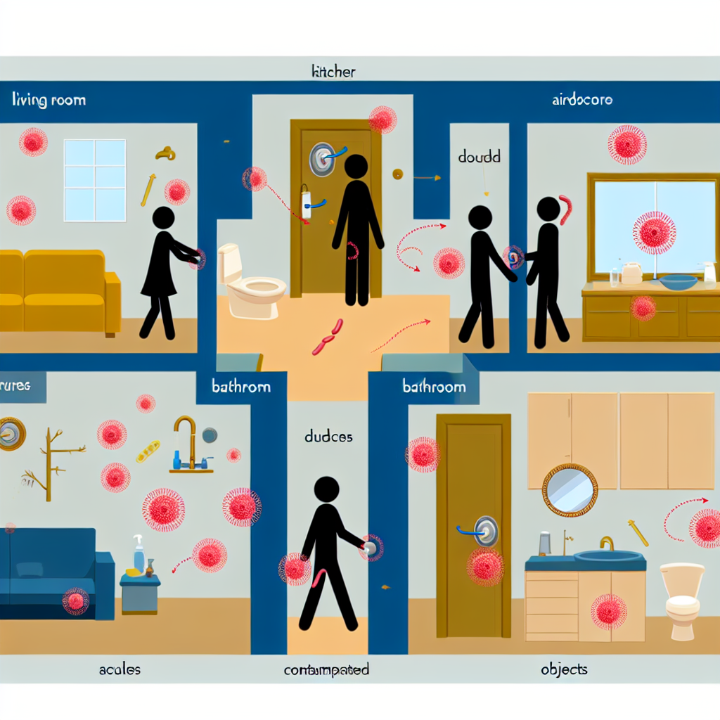Comment les bactéries et virus se propagent-ils dans les maisons ?